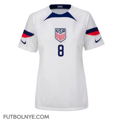Camiseta Estados Unidos Weston McKennie #8 Primera Equipación para mujer Mundial 2022 manga corta